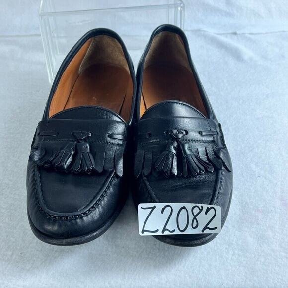 Salvatore Ferragamo Studio Shoes Mens 11D Black Leather Tassel Kiltie Loafer main image 4